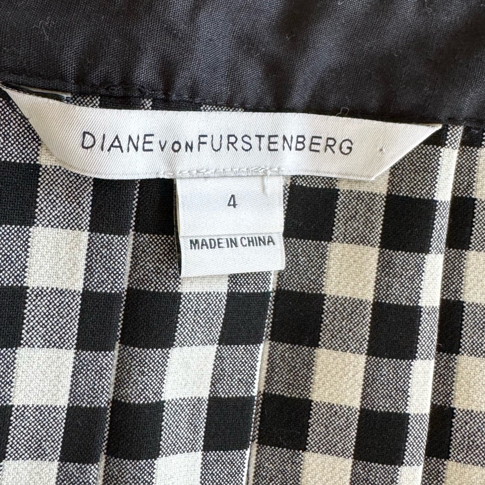 Diane Von Furstenberg Eliza Gingham Check Skirt - Picture 8 of 10